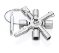 Clé multifonctionnelle KNIPEX TwinKey pour armoires et fermetures standards KNIPEX - 001101
