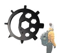 Clé multiple - Clé d'entretien d'extérieur de 6,5 x 6,5 x 0,7 cm | Clé d'outil de flocon de neige 15 en 1 pour réparation | Clé créative du soleil, et de l'étoile | Clé Po