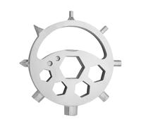 Clé multiple - Clé d'entretien d'extérieur de 6,5 x 6,5 x 0,7 cm | Clé d'outil de flocon de neige 15 en 1 pour réparation | Clé créative du soleil, et de l'étoile | Clé Po