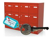 Clé Pass PTT A10 - Ouvre Serrures Boîtes aux Lettres & Immeubles (Norme La Poste) - Acier Nickelé - Clé du Facteur A10