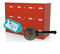 Clé Pass PTT B10 - Ouvre Serrures Boîtes aux Lettres & Immeubles (Norme La Poste) - Acier Nickelé - Clé du Facteur B10