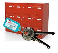 Clé Pass PTT F+T - Ouvre Serrures Boîtes aux Lettres & Immeubles (Norme La Poste) - Acier Nickelé - Lot F10 et T10