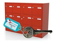 Clé Pass PTT K10 - Ouvre Serrures Boîtes aux Lettres & Immeubles (Norme La Poste) - Acier Nickelé - Clé du Facteur K10