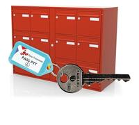 Clé Pass PTT L10 - Ouvre Serrures Boîtes aux Lettres & Immeubles (Norme La Poste) - Acier Nickelé - Clé du Facteur L10