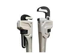 Clé, petite clé à pipe, Clé à pipe 1 pièce en alliage d'aluminium, multi-usages, robuste, for travaux domestiques, universelle, réglable, droite, for tuyaux d'eau, outils main(8 Inch 1pc)