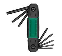 Clé pliante 9 en 1 réglable - Pliage portable - Clé hexagonale - Tournevis d'extérieur - Outil multifonction - Petites clés - Kit de rangement