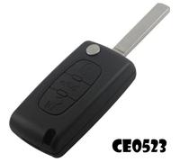 Cle plip pour peugeot 3 boutons coffre 807 partner expert ce0523 lame sans rainure coque telecommande @pro-plip
