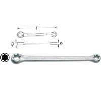 Clé polygonale double Hazet 609-E14XE18 Sortie: TORX® extérieur Longueur: 180 mm 1 pc(s)