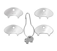 Clé pour aérateur de robinet | Jeu de 4 clés d'insertion en acier inoxydable, outil pour retirer la grille du robinet | Pour restreindre l'eau de robinetterie avec filetage logé en taille