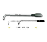 Clé pour écrous de roues télescopique, entraînement 4 pans extérieurs 12,5 =