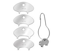 Clé pour embouts en acier inoxydable de 4 pièces, 3,19 x 1,57 x 1,38 pouces, utilisation facile et rapide, insert aérateur, pour robinets e robinet, pour robinet