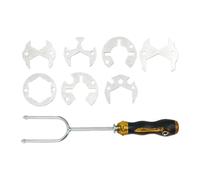 Clé pour évier - Clé réglable et rotative en acier pour lavabo, outil d'extraction de robinets pour évier, salle de bain, cuisine, maison, toilettes et espaces étroits, perte de pièces pendant les