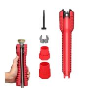 Clé pour Évier et Robinet - 8 en 1 Multifonctionnelle en d'Aluminium | Clé à Raccord 8 en 1 pour Robinet sous Évier,Cuisine Salle de Bain Salon Appartement Bureau Tuyau Bassin Électriciens Machinistes