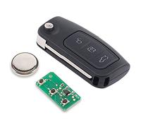 Clé pour Fiesta MK6 Focus MK2 B Max cmax Galaxy WA6 Mondeo MK4 BA7 | Télécommande sans fil S-Max Ecosport 3 boutons 433 MHz émetteur 4D60 transpondeur avec boîtier de clé électronique fraisage