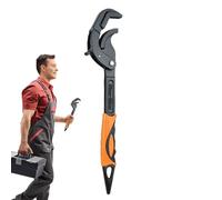 Clé pour Pommeau de Douche | Prise Anti-Dérapante Outil De Poinçonnage Pied-De-Biche,Avec Embout Pointu pour Écrous et Boulons,Pour Écrous, Salle de Bain, Cuisine, Garage, Réparation Voiture, Lieu de