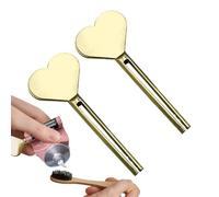 Clé Presse-Tuyau Métal 2 Pièces - Manuel Dentifrice Argent | Outil Cosmétique Peinture Crème | Accessoire Squeeze Tubes Maison Voyage