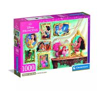 Clementoni Puzzle pour adultes Disney Princess Compact Box 1000 pièces Fabriqué en Italie 37046