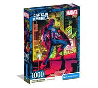 Clementoni – Puzzle 1000 pièces Marvel Captain America Compact Box, Fabriqué en Italie 37049