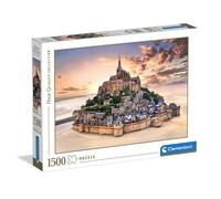 Clementoni – Puzzle pour adultes The Mont Saint-Michel Rising 1500 pièces HQC Fabriqué en Italie