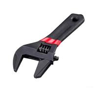 Clé réglable à poignée courte avec mâchoire large conçue pour les grandes fixations dans la plomberie, l'entretien de la salle de bain et les réparations domestiques (15,2 cm)