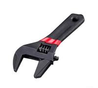 Clé réglable en acier au carbone à poignée courte avec mâchoire extra large pour réparation d'espace restreint e plomberie compacte sous évier Outil de retrait d'écrou de robinet (15,2 cm)