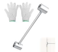 Clé Réglage Des Écarts Charnières, Outil Réglage Charnière Porte Acier 23-25mm avec Gants en Fil Coton Outil Réglage Du Jeu Charnière Clé Réparation Charnière Porte Outils Pratiques