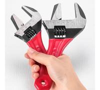 Clé robuste en acier au carbone avec design court pour travailler dans des endroits exigus tels que sous les éviers et les toilettes (15,2 cm)