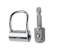 Clé sanitaire-Outil de clé à pipe multifonctionnel rou de glissement pour drain e robinet de base pour la maison, clé à mâchoire inclinée en acier, design compact pour les espaces