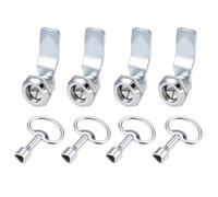 Clé Serrure SOURCING MAP Verrou Clé Triangle Serrure Tubulaire pour armoire porte casier 4 Kits