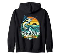 Clé Souvenir rétro de la Floride West Florida Marlin Fishing Floride Keys Sweat à Capuche