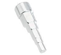 Clé Spud de radiateur en acier au chrome vanadium - Design en 5 étapes - Compatible avec douille à cliquet de 1/2", 3/8", 3/4", 1-1/4" - Pour thermostat de valve et raccords de vidange - Argent