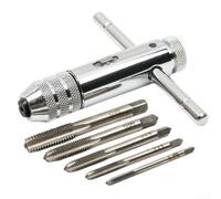 Clé taraudeuse à cliquet pour taraudage manuel avec taille réglable et corps robuste en alliage d'acier pour une performance fiable (longue)