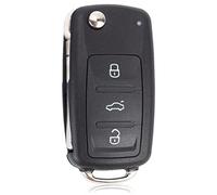 Clé télécommande boîtier 3 Boutons clé de Voiture clé Radio Compatible pour Volkswagen MK6 VW Golf Polo Tiguan Passat Seat Skoda