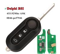 Clé Télécommande De Voiture Delphi & Marelli,Pour Fiat Mpv Bravo/Ducato 500 Doblo Qubo Grande Punto Citroën Jumper Peugeot Boxer 433.92 Id46 - Type Delphi Bsi Trunk 3b-For Fiat #A