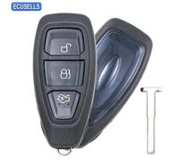 Clé télécommande intelligente à 3 boutons en titane, pièce de rechange pour Ford Mondeo Fiesta Focus, c max Kuga*QK4444