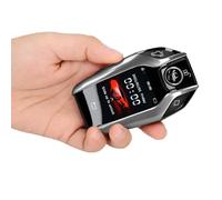 Clé télécommandée universelle anti-perte avec écran tactile LCD pour tous les modèles de boutons de démarrage et d'arrêt du moteur (argent)