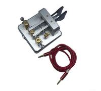 Clé télégraphique automatique pour code morse double pour pratique CW - Clé télégraphique réglable (argent)