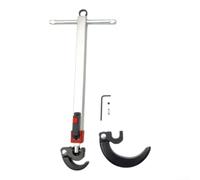 Clé télescopique pour lavabo avec mâchoire réglable pour fixations de plomberie, poignée rétractable et prise en main sûre pour une utilisation sous l'évier