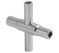 Clé Triangle, Cle Pompier Universelle, Clé Triangle Poubelle, Clef Triangle Carre 6,5 mm/7 mm/8 mm/9 mm, Cle Utilitaire en Croix Multifonction pour Compteur Électrique, Eau, Gaz, Armoire, Ascenseur