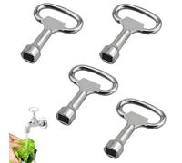 clé triangle métal 4 pièces pour armoire électrique compteur gaz eau - clé universelle carrée triangulaire 8mm multi-usage extérieure