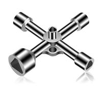 Cle Triangle,Multifonction Clef Triangle,Clé Triangle Poubelle,Clé Armoire Electrique,Clé Pompier,Electricien Clé Universelle pour Armoire Technique,Clé Ouverture Compteur Eau,Radiateur Clef Outil