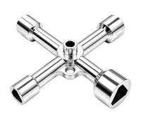 Clé Triangle Universelle 4 Voies 5 Tailles,Clé Triangle Multifonction pour Armoire Électrique,Compteur EDF,Ascenseur et Poubelle,Outil d’Accès Professionnel pour Électriciens,Techniciens, Maintenance