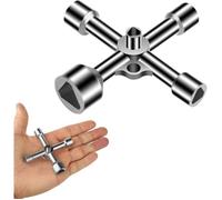 Clé triangulaire 4 voies 5 tailles diamètre intérieur 7 mm/10 mm/12 mm/13 mm/18 mm Clé utilitaires pour boîte électrique, gaz, eau
