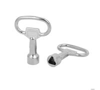 Clé triangulaire SOURCING MAP 2pcs Clé Triangle Poubelle 9.5mm x 8.5mm pour verrouillage panneau triangulaire