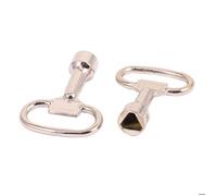 sourcingmap 2pcs Clé Triangle Poubelle Clé douille pour 8mm Triangulaire Panneau Serrure Armoire