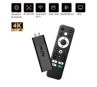 Clé TV 4K HD Android 10 Bluetooth 5.0/Wi-Fi 2.4GHz H313 - PRUMYA - Noir - Type C - 4K - YouTube