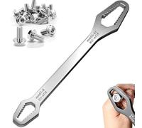 Clé universelle à double extrémit uto-réglable de 8 à 22 mm, outil de clé multifonction pour la plupart des écrous, boulons et travaux de plomberie (argent)