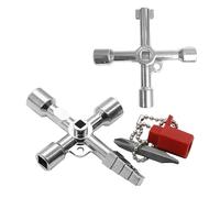 Clé Universelle Pour Commutateur, Clé Multiple En D'aluminium | Outil D'utilité Transversale De 0,26 Livres, Ouvre-boîte Pour Casiers Triangle Carré Pour Riparaz
