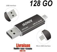 Clé USB 128 GO 2 en 1 - Micro Usb Drive - Pour Android Smartphones Tablette PCs - Double fonction