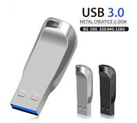 Clé USB 128 Go 64 Go 32 Go 16 Go 3.0 Clé USB haute vitesse 128 Go 64 Go Clé mémoire USB 32 Go 16 Go Clé USB 3.0-Silver